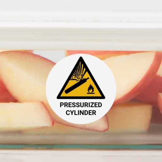 Drukcilinderwaarschuwing, samengeperste houder labels (Aangebracht)