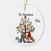 Drukdoos, twee honden, kattenOrnament Keramisch Ornament (Links)