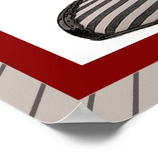 Drukdruk van pinstripe-schoen met offerte poster (Hoek)