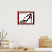 Drukdruk van pinstripe-schoen met offerte poster (Keuken)