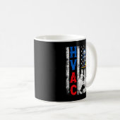 Drukdruk VS HVAC Tech American Flag HVAC Koffiemok (Voorkant rechts)