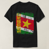 , drukgevoelige SURINAME Vlag T-shirt (Design voorkant)