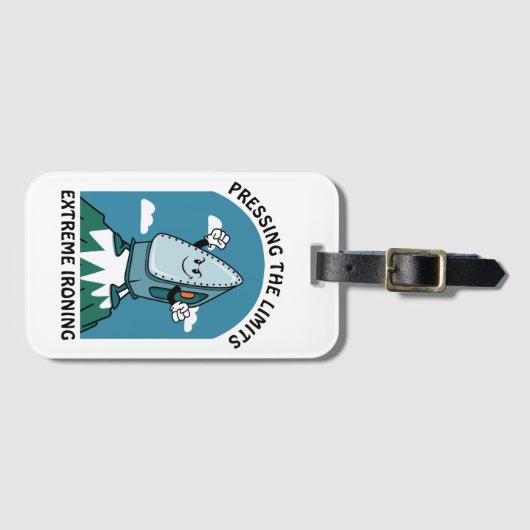 Drukgrenzen Extreme strijken Grappig ijzer Bagagelabel (Voorkant (horizontaal))