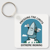 Drukgrenzen Extreme strijken Grappig ijzer Sleutelhanger (Voorkant)