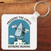 Drukgrenzen Extreme strijken Grappig ijzer Sleutelhanger (Achterkant)