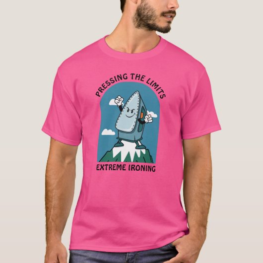 Drukgrenzen Extreme strijken Grappig ijzer T-shirt (Voorkant)
