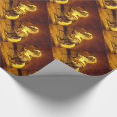 DRUKHOORZUUR, Goudgeel, bruin Cadeaupapier (Hoek)