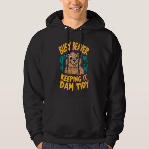 Drukke bever houden het Dam opgeruimd vies grappig Hoodie