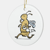 drukke bij keramisch ornament (Links)