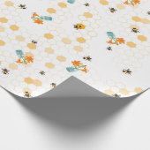 Drukke Bijen en Daglelies Inpakpapier (Hoek)