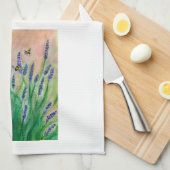 Drukke Bijen op Salvia Theedoek (Quarter Fold)