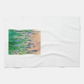 Drukke Bijen op Salvia Theedoek (Horizontaal)