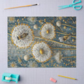 Drukke bijen paardenbloem bos tissuepapier (Craft)