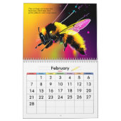 Drukke bijentabelkalender kalender (Feb 2027)