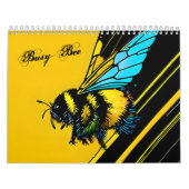Drukke bijentabelkalender kalender (Hoes)