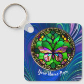 Drukke Butterfly gepersonaliseerde Sleutelhanger (Voorkant)