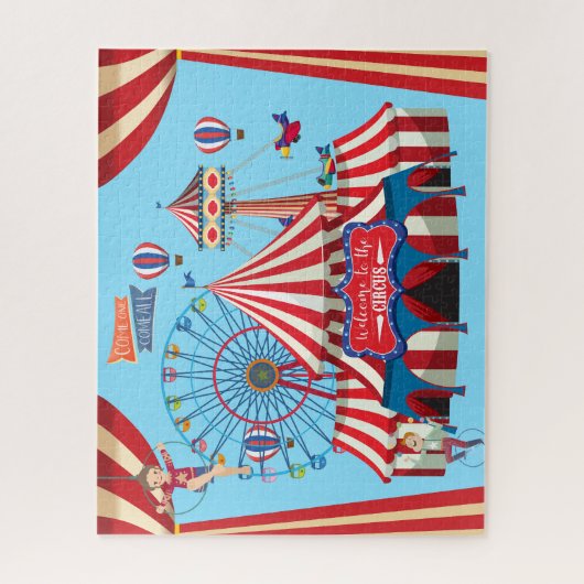 Drukke Circus Kleurrijk Legpuzzel (Verticaal)