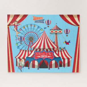Drukke Circus Kleurrijk Legpuzzel