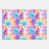 Drukke Floral Tie Dye patroon set 2 Inpakpapier Vel (Voorkant 3)