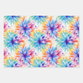 Drukke Floral Tie Dye patroon set 2 Inpakpapier Vel (Voorkant 2)