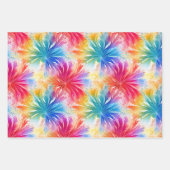 Drukke Floral Tie Dye patroon set 4 Inpakpapier Vel (Voorkant 2)