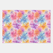 Drukke Floral Tie Dye patroon set 6 Inpakpapier Vel (Voorkant 2)