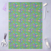 Drukke groene vissen tissuepapier (Craft)