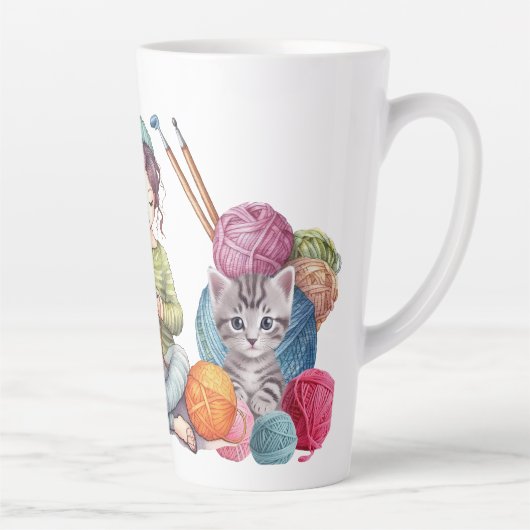 Drukke haken latte mok (Rechts)