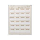 Drukke Joodse Mam's Tom Tov Maaltijdplanner Notitieblok (Linkerzijde)