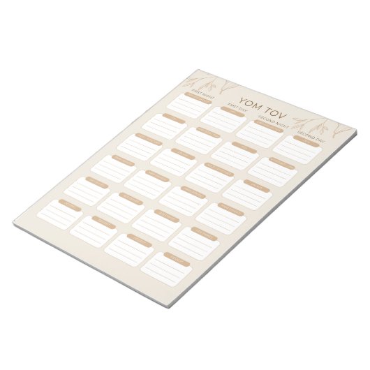 Drukke Joodse Mam's Tom Tov Maaltijdplanner Notitieblok (Schuin)