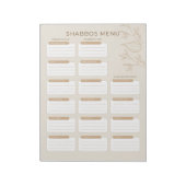 Drukke Joodse Moeder Shabbos Menu Planner 2024 Notitieblok (Linkerzijde)