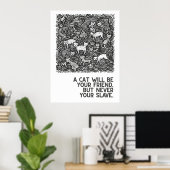 Drukke katten - spreekwoorden poster (Thuiskantoor)