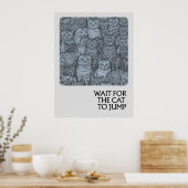 Drukke katten - spreekwoorden poster (Keuken)