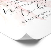 Drukke Mam Adres Bloemen Bow Meisje Baby shower Poster (Hoek)