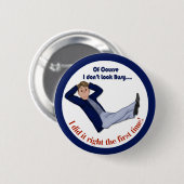 Drukke Man Ronde Button 5,7 Cm (Voorkant /achterkant)