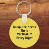 Drukke nerds sleutelhanger (Voorkant)