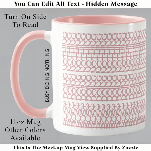 Drukke niets doen Verborgen Bericht 147PW Verjaard Mok