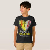 Drukke opvoeding Llers Hart Mama van beide Softll T-shirt (Voorkant volledig)