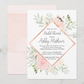 drukke Shower Invitation, cactus Kaart (Voorkant / Achterkant)