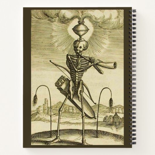 drukke skelet notitieboek (Achterkant)