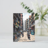 Drukke straat van het centrum van Kolkata, India Briefkaart (Staand voorkant)