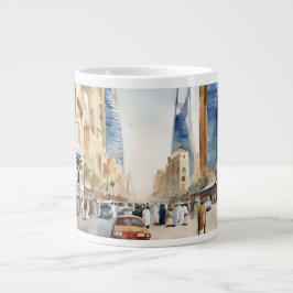 Drukke straatbeeld van Riyad – Grote Koffiekop