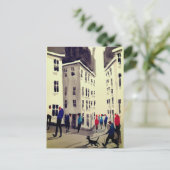 Drukke Street scene Briefkaart (Staand voorkant)