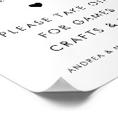 Drukke Tassen voor Kinderen Hart Script Trouwbord Poster (Hoek)