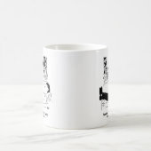 Drukke vrouw terwijl de ijdele echtgenoot rust. gr koffiemok (Center)