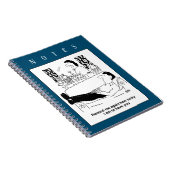 Drukke vrouw terwijl luie man rust. Grappige omsla Notitieboek (Rechterzijde)