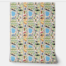 Drukke wegen Kinder Behang