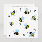 Drukke zoemende hommels gepersonaliseerd notitiekaartje (Voorkant / Achterkant)