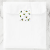 Drukke zoemende hommels mousepad vierkante sticker (Tas)
