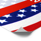 Drukken, strippen en strippen van politieke campag poster (Hoek)